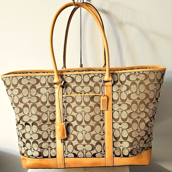 Coach Handbags - Coach Signature Boston Travel Bag